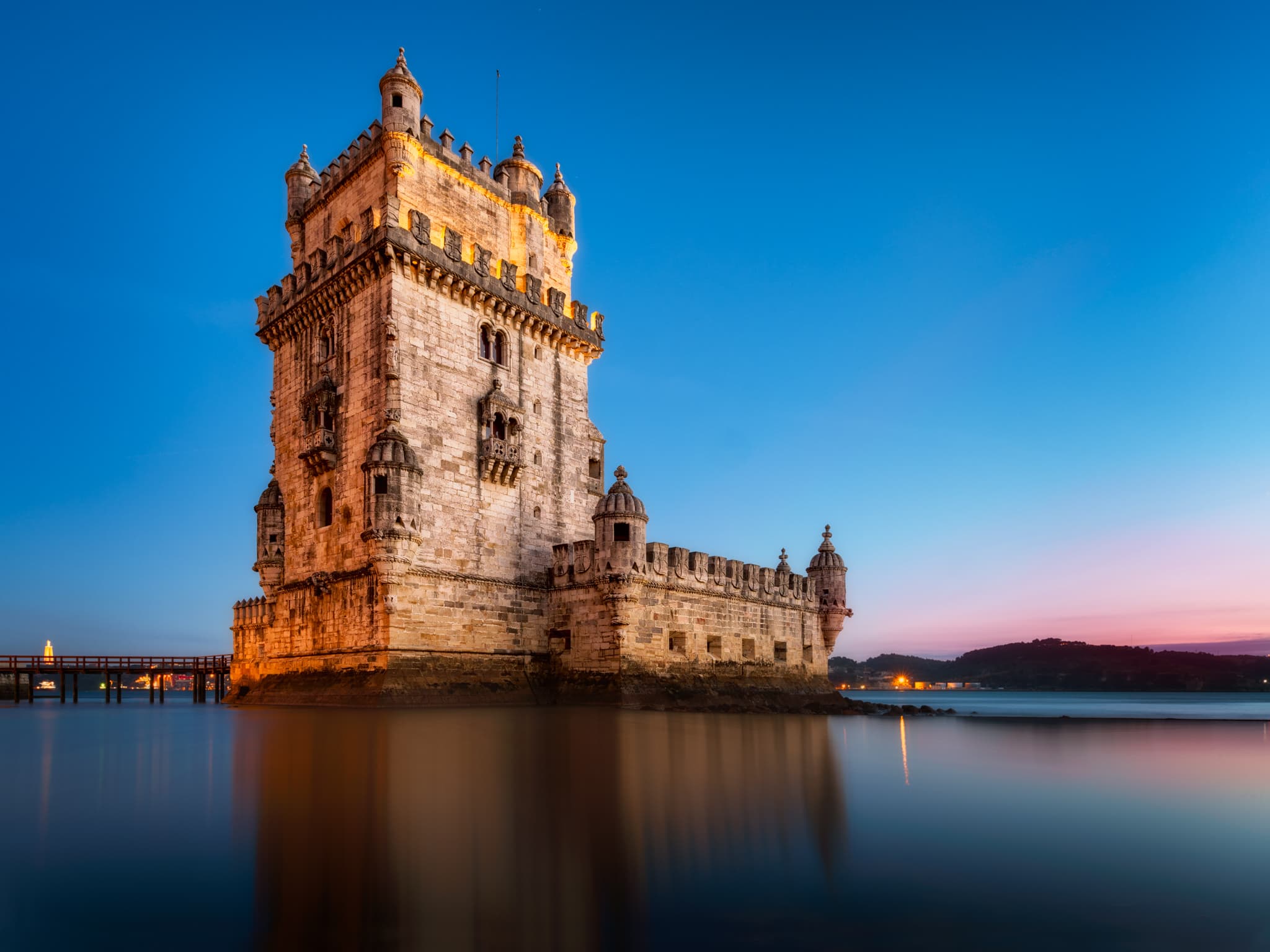 Belem-Tower-Lisbon-Portugal-evening-blue-hour