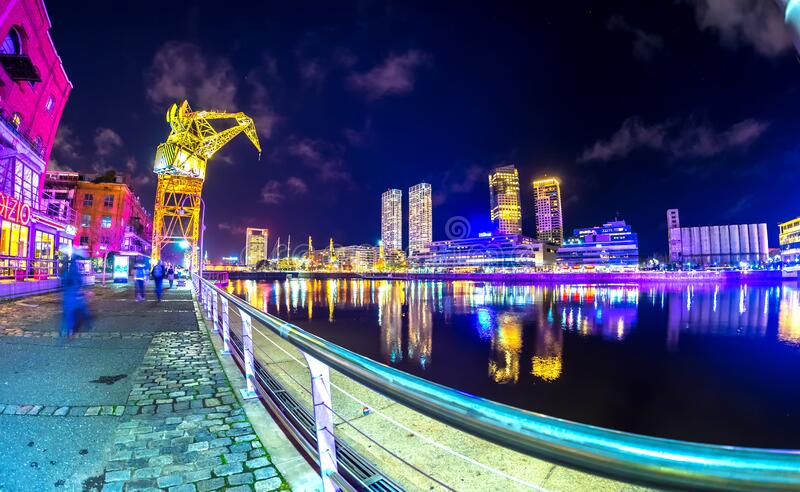 Puerto Madero Puerto Madero, Buenos Aires, Lit up at night, Modern luxury side of Buenos Aires